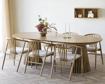 House Nordic Osaka-Agustin 6-hengen jatkettava ruokailuryhmä tammi/hiekka