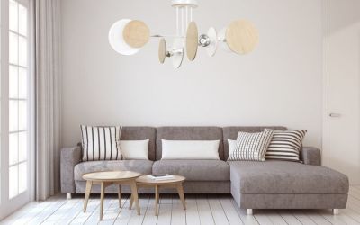 Emibig Zita kattovalaisin 4-osainen valkoinen/luonnonväri, asiakaspalautus