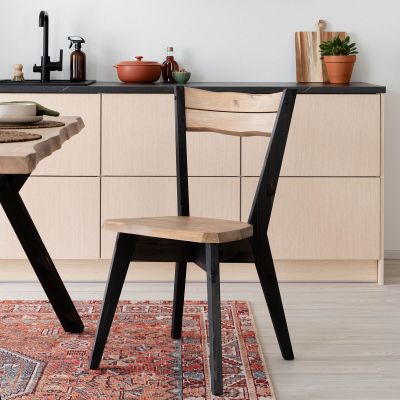 Veke Lana tuoli musta/antiikkipetsattu, asiakaspalautus