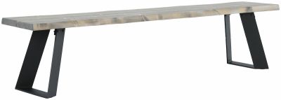 Veke Triangel lankkupenkki 200x38 savunharmaa/musta, asiakaspalautus