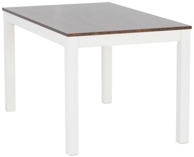 Veke Moona ruokapöytä 100x220 cm valkoinen/pähkinä, asiakaspalautus