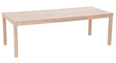 Veke Scandic tammi ruokapöytä 220x95 cm valkolakattu tammi