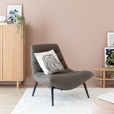 Veke Mesi Lounge nojatuoli taupe Monza 40, mustat jalat(kuvausmalli)