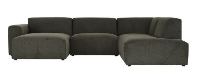 Veke Syli U -kulmasohva, oikea vihreä Brego 77