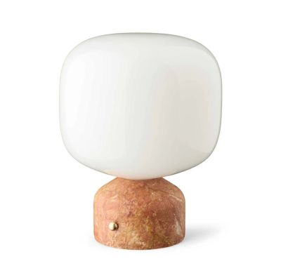 GEJST - Meemo LED-akkukäyttöinen pöytävalaisin, marmori, keltainen, lasi