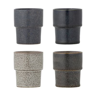 Bloomingville Ewan muki 4-pack Ruskea