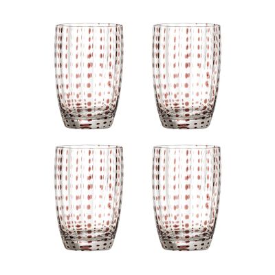 Bloomingville Brinley juomalasi 4-pack Ruskea