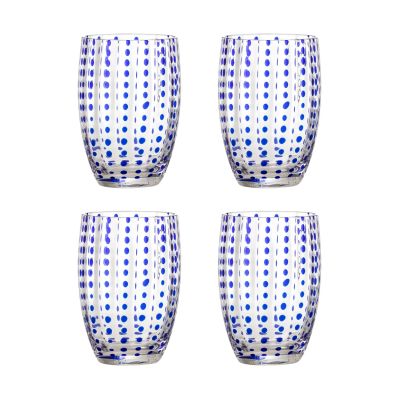 Bloomingville Brinley juomalasi 4-pack Sininen