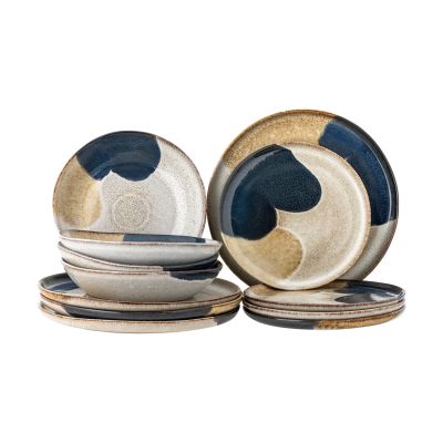 Bloomingville Jules kattauksensarja 12-osaa Harmaa