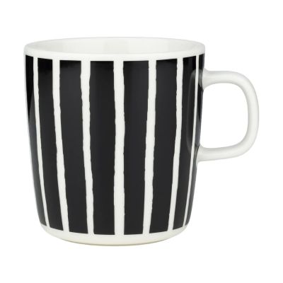 Marimekko Piccolo muki 4 dl Musta-valkoinen