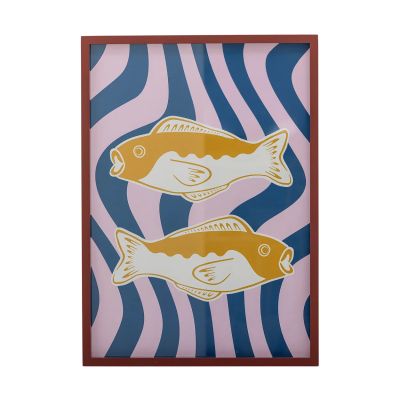 Bloomingville Remy-kuvitus kehystetty 50x70 cm Ruusu