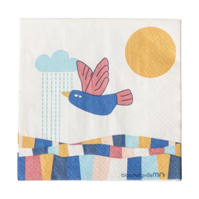 Bloomingville Colorine paperinen lautasliina 20 kpl Luonnollinen