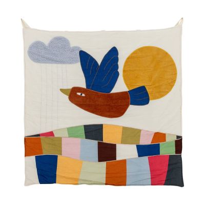 Bloomingville Colorine seinäkoriste puuvilla 101x101 cm Luonnollinen