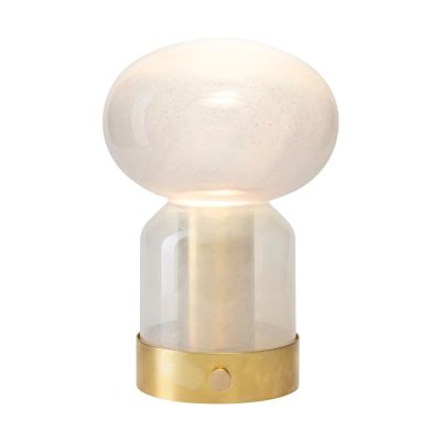 Örsjö Belysning Essence Misty kannettava pöytälamppu Messinki lasi