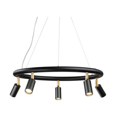 Örsjö Belysning Starlight pyöreä seinä- ja kattolamppu Ø60 cm Mustarakenne RAL 9005