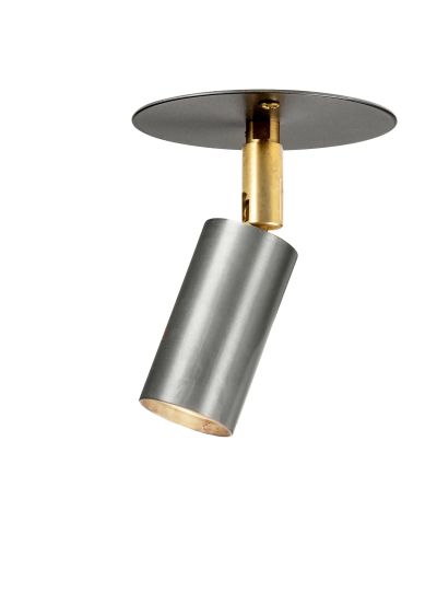 Örsjö Belysning Starlight 1 katto-/seinälamppu levy kiinteä asennus Raakateräs