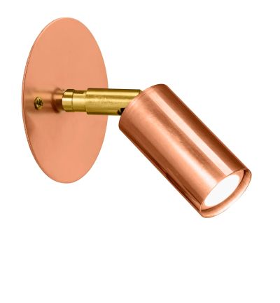 Örsjö Belysning Starlight 1 katto-/seinälamppu levy kiinteä asennus Raaka kupari