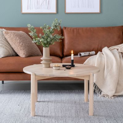 Veke Koivu pyöreä sohvapöytä Ø80 cm koivu luonnonväri, asiakaspalautus