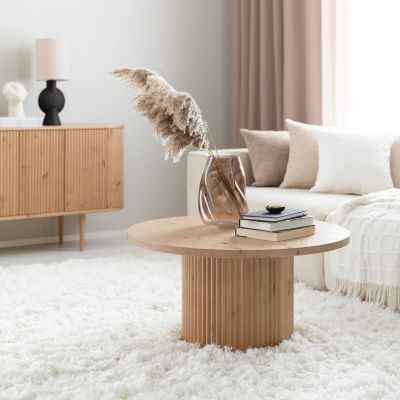 Ranua by Veke Taimi pyöreä sohvapöytä Ø80 cm hiekka, asiakaspalautus