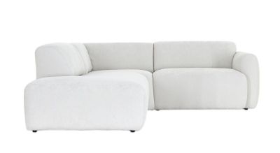 Veke Lumo mini avokulmasohva vasen Storm 02 valkoinen