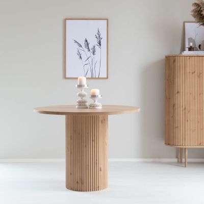 Ranua by Veke Taimi pyöreä ruokapöytä Ø100 cm hiekka, asiakaspalautus