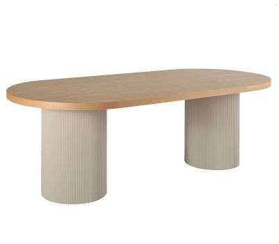 House Nordic Solva ruokapöytä 220x100 cm luonnonväri/greige