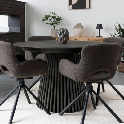 House Nordic Osaka pyöreä ruokapöytä Ø140 cm musta, asiakaspalautus