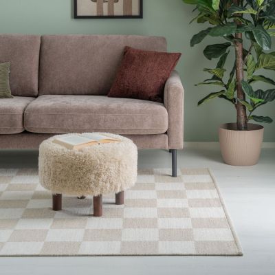 Veke Hetki villamatto 200x290 cm hiekka/valkoinen