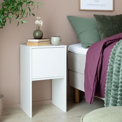 Veke Alava yöpöytä 40x35x70 cm valkoinen