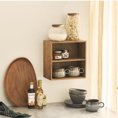 House Nordic Townsville seinähylly hyllylevyllä 30x18x30 cm tammi