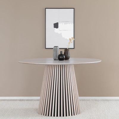 Veke Villa pyöreä ruokapöytä Ø120 cm valkotammi, asiakaspalautus