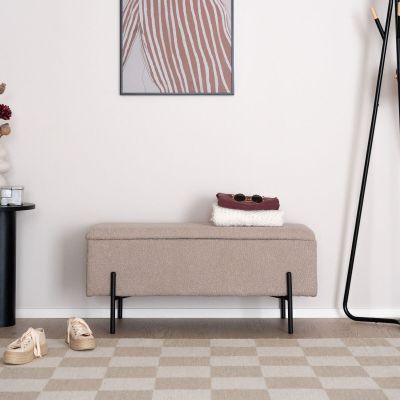 House Nordic Watford penkki säilytystilalla 100x36 cm beige HN1233, kuvausmalli