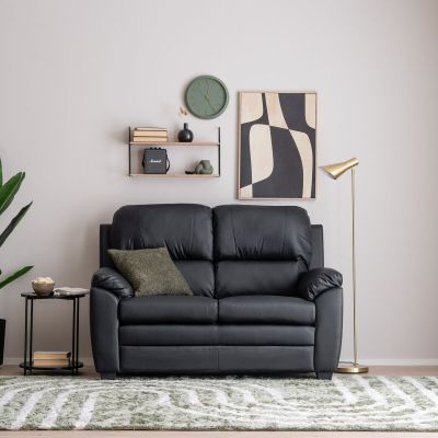 Veke Barcelona 2-istuttava sohva musta Bonded/kn, kuvausmalli