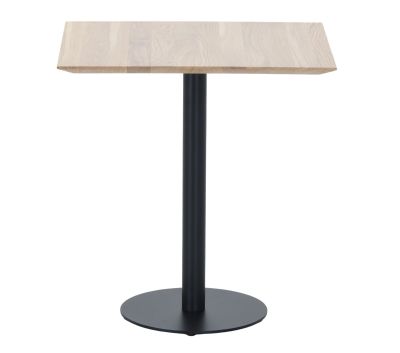 Veke Cafe ruokapöytä 60x70 cm pyöreällä jalalla lakattu tammi/musta