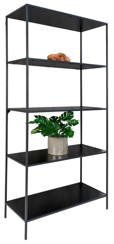 House Nordic Vita avohylly 80x36x170 cm musta, asiakaspalautus