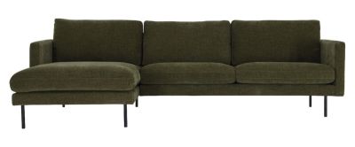 Veke Scandic Copenhagen divaanisohva vasen vihreä Home 14, mustat jalat