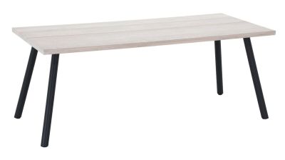 Veke Veini tammi lankkupöytä 195x90 cm valkolakattu tammi/musta A-laatu