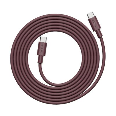 Avolt AVOLT x Bauhaus-Archiv Kaapeli 1 USB C – USB C Mulberry Red