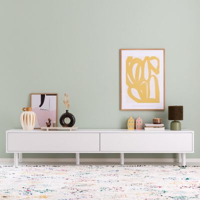 Veke Kokoa tv-taso 200 valkoinen push open, taika jaloilla(kuvausmalli)