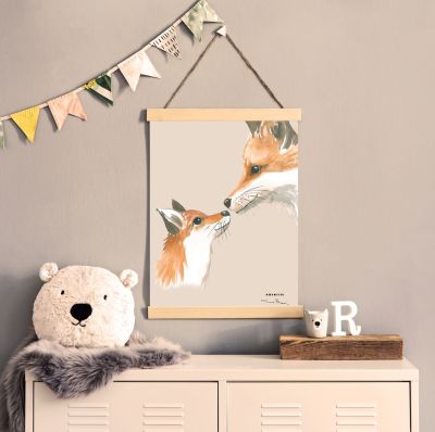 Kaverini Kaksi kettua juliste 30x40 cm