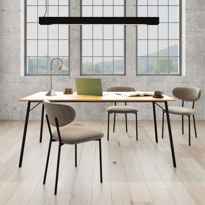 Ei brändiä Peru ruokapöytä 170x80 cm tammi/musta