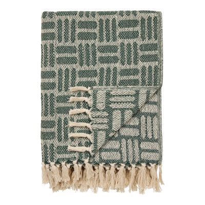 House Nordic Adana torkkupeitto 130x180 cm design 2 vihreä