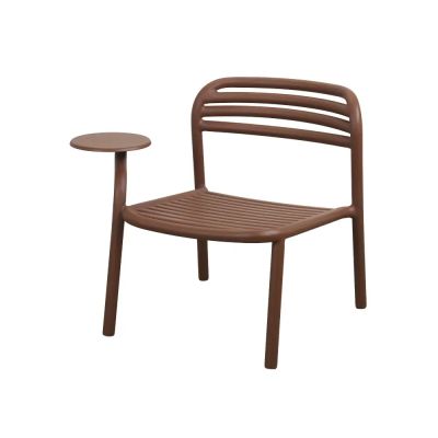 Cane-line, Bliss lounge tuoli m/sivupöytä oikea Desert red, aluminium