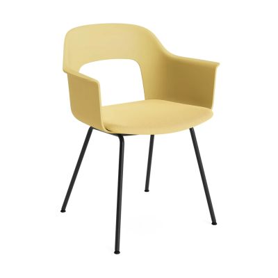 HAY Layout-nojatuoli 213 käsinojallinen tuoli Relate 431-biscotti-musta lakattu teräs