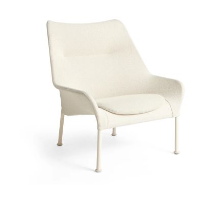 HAY O2 Lounge Chair nojatuoli Soft cream-lakattu teräs eggshell
