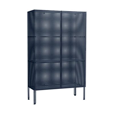 HAY Perforated Cabinet kaappi large Steel blue