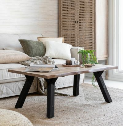 Veke Lana sohvapöytä 120x66 cm antiikki/musta, asiakaspalautus