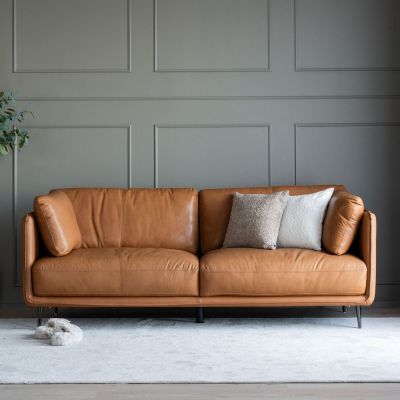 Veke Kuura 3-istuttava sohva konjakinruskea, asiakaspalautus