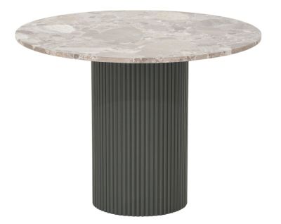 Ranua by Veke Taimi pyöreä ruokapöytä Ø100 cm marmori matta latte/sammal