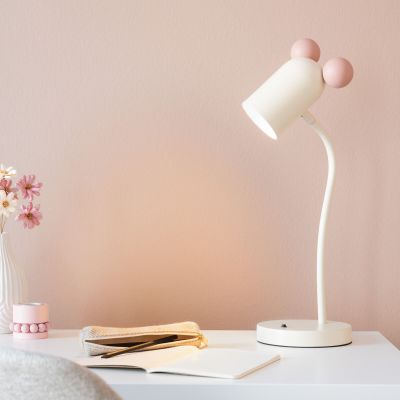 Veke Hiiri pöytävalaisin vaalea beige/pinkki